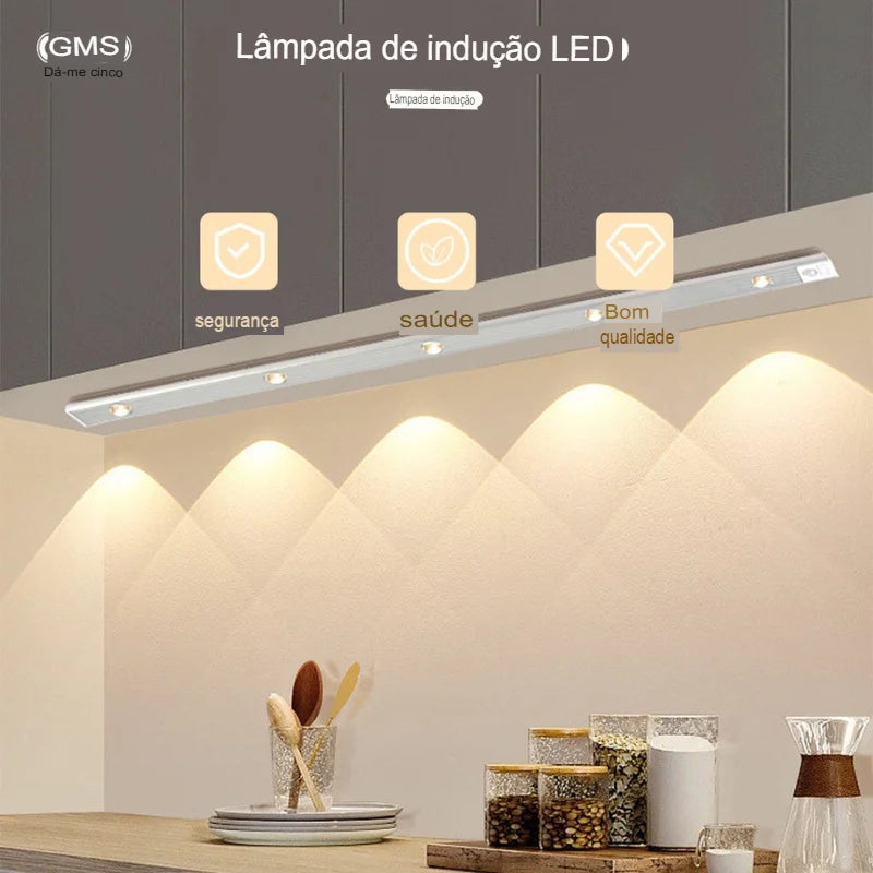 Luminária Led Magnética Com Sensor De Movimento